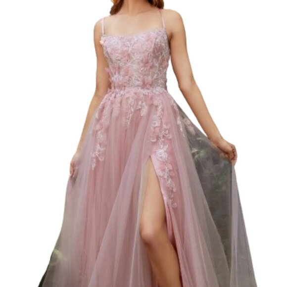 NWT Andrea and Leo A1141 Tulle Prom Dress Dust Rose Size 16 - Picture 1 of 7